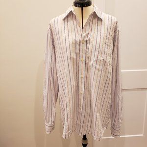 Ravelli Ladies Button Down Cotton Dress Shirt Size Large
